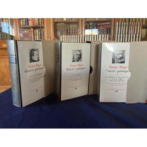 Victor Hugo Oeuvres poétiques 3/3 vol Collection Bibliothèque de la pléiade NRF Etat de neuf superbe