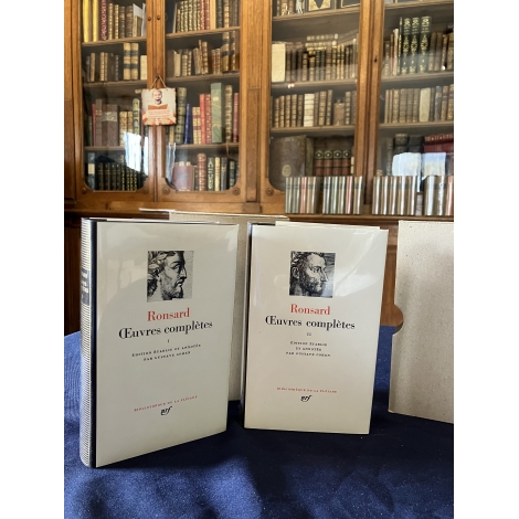 Ronsard Oeuvres complètes 2 vol Collection Bibliothèque de la pléiade NRF Etat de neuf superbe