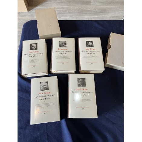 Jean Giono Oeuvre romanesque 5 vol Collection Bibliothèque de la pléiade NRF Etat de neuf superbe