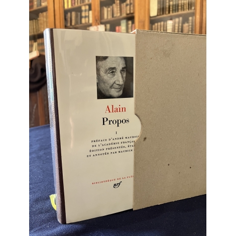 Alain Propos tome1 Collection Bibliothèque de la pléiade NRF Etat de neuf superbe