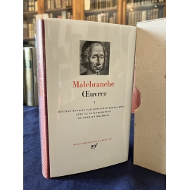 Malebranche Oeuvres tome 1 Collection Bibliothèque de la pléiade NRF Etat de neuf superbe