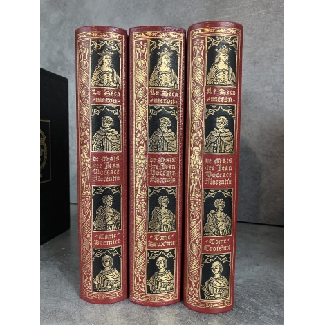 Jean de Bonnot Dante Boccace le Décaméron relié plein cuir Très bel état collector 1971