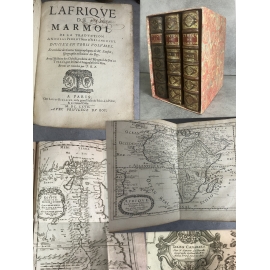 Marmol L'Afrique de et Histoire des cherifs royaumes Maroc atlas de Sanson d'Abbeville 27 cartes Canaries Egypte Italie Atlas