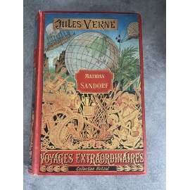 Jules Verne Mathias Sandorf Dos à l'Ancre Hetzel Cartonnage idéalement à restaurer a saisir en l'état.