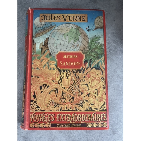 Jules Verne Mathias Sandorf Dos à l'Ancre Hetzel Cartonnage idéalement à restaurer a saisir en l'état.
