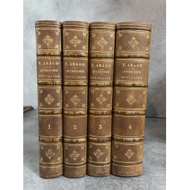 Arago Astronomie populaire Edition originale posthume 1854 4 volumes planches et cartes .