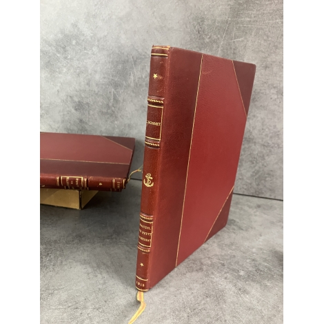 Yachting Bonnet Manuel du petit Yachtsman construction coque grément armement 1913 Reliure demi maroquin signée Guetant.
