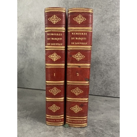 Marquis de Louville Mémoires secrets sur la maison de Bourbon en Espagne Edition originale Reliure de Simier maroquin vélin