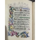 Manuscrit enluminé sur vélin pour Madeleine Teste du Bailler par Jeanne du Charmeil Dauphiné Ordinaire de la messe