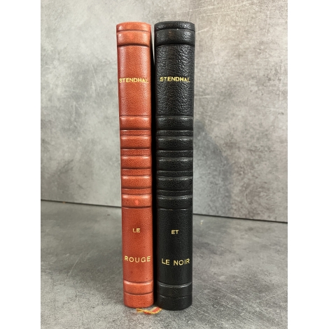 Stendhal Le rouge et le noir Illustrations Mixi Gasnier 1946 Reliure parlante d'époque cuir.