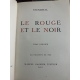 Stendhal Le rouge et le noir Illustrations Mixi Gasnier 1946 Reliure parlante d'époque cuir.