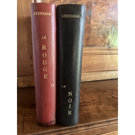 Stendhal Le rouge et le noir Albert Guillot 1948 Reliure parlante d'époque cuir. En l'état à restaurer