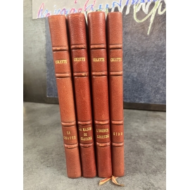 Colette La Chatte, la maison de Claudine , L'ingénue libertine, Sido Artisanales reliures cuirs du temps Fort beau lot.