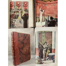 Félicien Champsaur Auguste Leroux illustrateur L'orgie latine Fasquelle 1903 illustrations curiosa reliure cuir