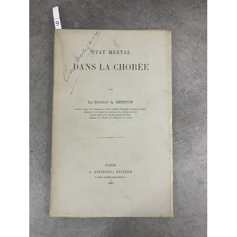 Médecine Breton l'état mental dans la Chorée Steinheil 1893 Souligoux