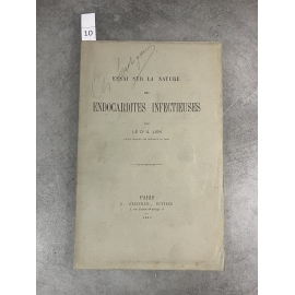 Médecine Lion essai sur la nature des endocardites infectieuses 1890 Planches litho Souligoux