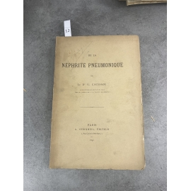 Médecine Caussade de la néphrite pneumonique Stenheil 1890 Planches Hors texte