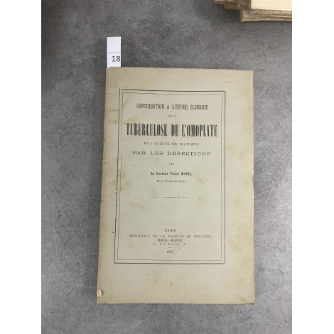 Médecine Victor Morel Tuberculose de l'Omoplate Bel envoi au docteur Souligoux Paris 1895