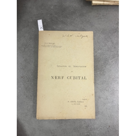Médecine Drouard Nerf cubital luxation et subluxation Jouve 1896 Souligoux
