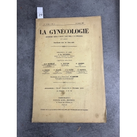 Médecine Gynécologie Octobre 1906 Soouligoux Rupture traumatique utérus Mangin Cancer de Mouchet Hystérectomie ...