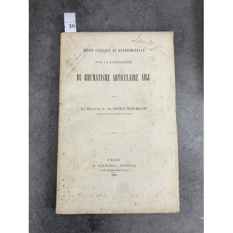 Médecine De Saint Germain Pathogénie du rhumatisme articulaire aigu Steinheil 1893 Planches litho