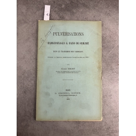 Médecine Elmire Emerit Variole Pulvérisations badigeonnage et bains de sublimé traitement des varioleux