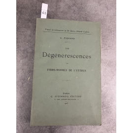 Médecine Piquand dégénérescences fibro-myomes de l'utérus 1905 envoi à souligoux Laboratoire Quenu Cochin