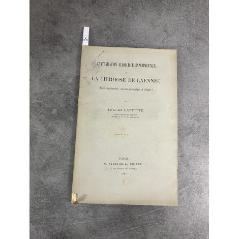 Médecine Laffitte Cirrhose de Laënnec Intoxication alcoolique expérimentale Steinheil 1892
