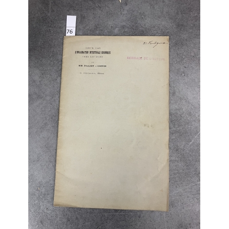 Medecine Pilliet et Costes Deux cas d'invagination intestinale chronique Envoi de Costes