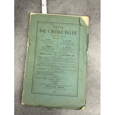 Médecine Revue de chirurgie 9 septembre 1896 Lejars , Crivelli, Forgue, Périmoff luxation des tendons