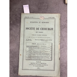 Médecine société de chirurgie 10 mai 1914 Collectif Lenormant vésicule