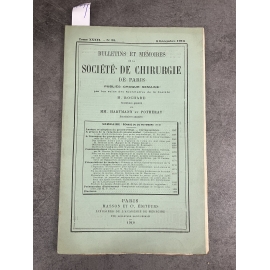 Médecine société de chirurgie 6 décembre 1910 Collectif Mauclair Hartmann