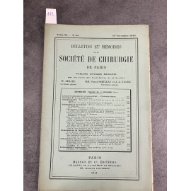 Médecine société de chirurgie 17 novembre 1914 Collectif Morestin Mauclaire