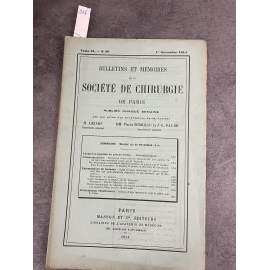 Médecine société de chirurgie 1 décembre 1914 Collectif plaies de guerre extraction balle