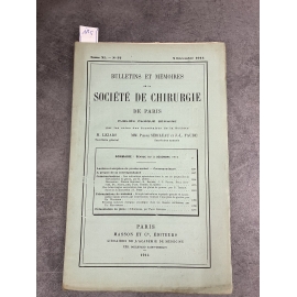 Médecine société de chirurgie 8 décembre 1914 Collectif plaies de guerre extraction balle