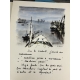 Rémon Jean Pierre Le France et la mer mis en couleur à l'aquarelle dédicace de l'auteur Compagnie transatlantique