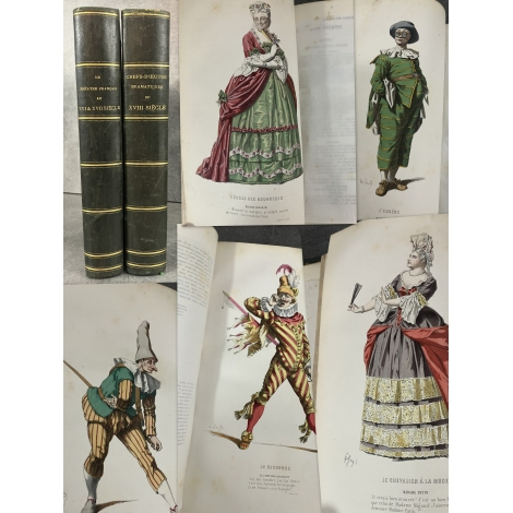Theatre français XVIIe et XVIIIe chefs d'oeuvres dramatiques 40 grandes Gravures en couleur Laplace 1872 Jules Janin