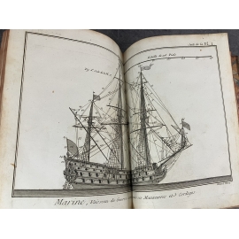 Encyclopédie Diderot et d' Alembert Tome 1er des planches in quarto, Mathémathique astronomie hydraulique Marine ...complet