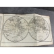Bonne Raynal Atlas de toutes les parties connues du Globe Terrestre fin XVIIIe 50 cartes double 23 tableaux dépliants