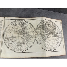 Bonne Raynal Atlas de toutes les parties connues du Globe Terrestre fin XVIIIe 50 cartes double 23 tableaux dépliants