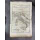 Bonne Raynal Atlas de toutes les parties connues du Globe Terrestre fin XVIIIe 50 cartes double 23 tableaux dépliants