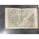 Bonne Raynal Atlas de toutes les parties connues du Globe Terrestre fin XVIIIe 50 cartes double 23 tableaux dépliants