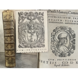 L'Ancre des Alde pour votre bibliothèque.Aldo Paule Manuce Paulo Manunzio Ciceronis Orationes Aldi Manuti In folio 1583.