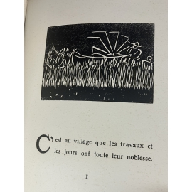 Jean Giono Edith Berger Le Village Edition originale très rare Trièves Linogravure Grenoble Lalley le 36 de seulement 150'