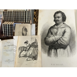 Balzac Houssiaux Célèbre édition des oeuvres 20 volumes avec gravures comédie humaine