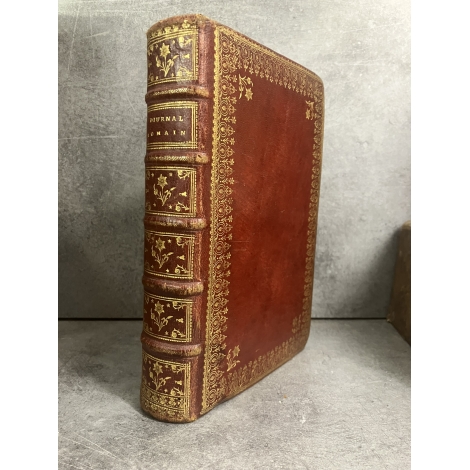 Diurnal Romain Reliure maroquin du temps avec large guirlande Impression en rouge et noir gravures religion
