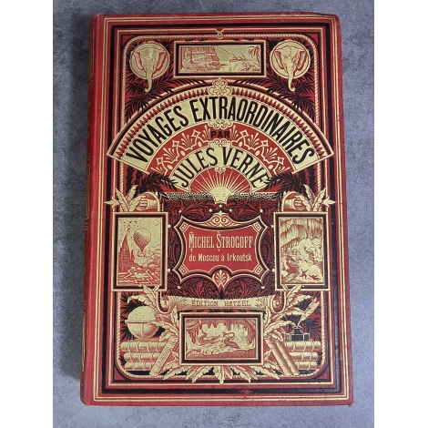 Hetzel Jules Verne michel strogoff de moscou à irkoutsk cartonnage aux deux éléphants Voyages extraordinaire