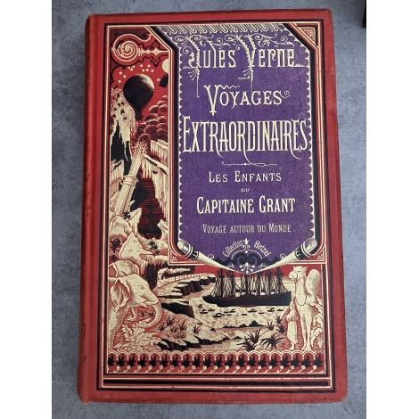 Hetzel Jules Verne Les enfants du capitaine Grant Bannière violette. Voyages extraordinaires