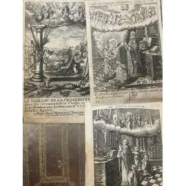 Mazot Tableau de la croix représenté dans la sainte messe Entièrement gravé 1651 a saisir sans reserve