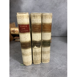 Dante Divina commedia Pompeo Venturi 1819 Melchet Court Romsey Plein vélin Rare et précieux